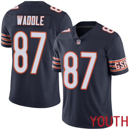 Chicago Bears Limited Navy Blue Youth Tom Waddle Home Jersey NFL Football #87 Vapor Untouchable